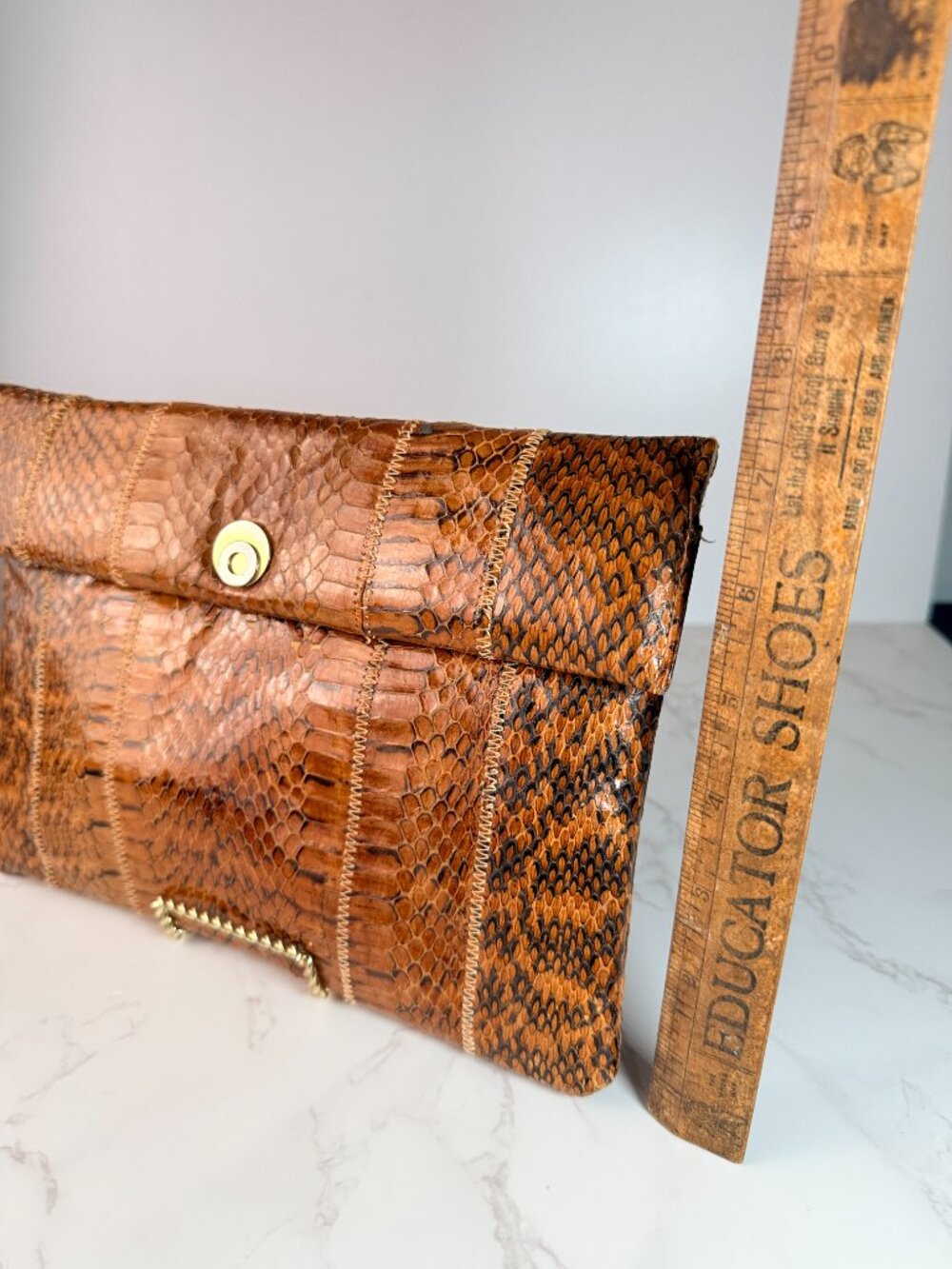 Ruth E Saltz Vintage Snakeskin Clutch - Picture 9 of 9